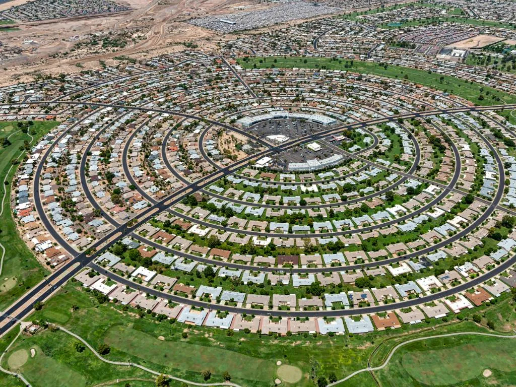 Ariel view of Sun City, Arizona