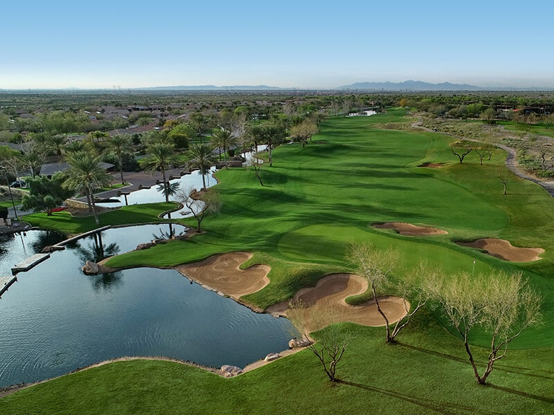 Trilogy Golf Club aerial view in Peoria, Arizona